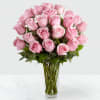 24 Pink Roses in Vase Online