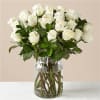 24 White Roses With Vase Online
