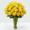 24 Yellow Roses in Vase Online
