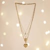 Gift 3-Line Necklace With Personalized Heart Pendant