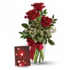 3 Red Roses with Card Online