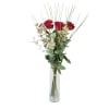 3 Red Roses with greenery Online