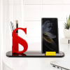 3D Initial Pen Stand With Mobile Holder - Personalized Online
