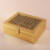 Buy 7-Slot Gold Leather Organizer With Lid