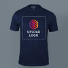 ACTI-RUNN Premium Polyester T-shirt for Men (Navy Blue) Online