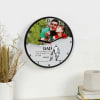 Gift Adorable Dad Personalized Round Wall Clock