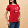 Gift Adorable Sis Cotton T-shirt For Women - Red