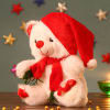 Gift Adorable White Teddy with Red Cap