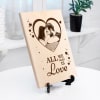 Gift All we need is love Personalized Wooden Frame