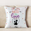 Buy All You Need is Love Personalized Satin Pillow