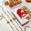 Alluring Meena Rakhi Set Of 3 With Baklawa Online