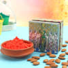 Almonds with Holi Gulal in Gift Box Online