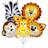 Animal Kingdom Foil Balloons - Set Of 5 Online