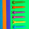 Gift Animal Stick Crayons - Set Of 6