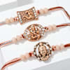 Gift Antique Divinity Pearl Rakhis With Doda Barfi