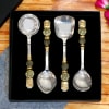 Buy Antique Finish Mini Serving Spoons in Personalized Box (Set of 4)