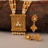 Gift Antique Gold And Pearls Necklace Set