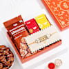 Buy Antique Kundan Rakhi And Almonds Combo