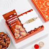Antique Kundan Rakhi And Almonds Combo Online