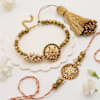 Gift Antique Pearl Bhaiya Bhabhi Rakhi Hamper