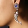 Gift Antique Rajasthani Meenawork & Pearls Handmade Earrings