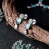 Buy Aqua & White CZ Stone Necklace Set