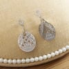 Gift Arabic Style Jaali Work Silver Plated Earrings