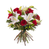 Arrangement of Roses with Lilies Online