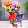 Assorted Flower Bouquet With Ghirardelli Treat Online