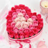 Assorted Roses in Heart Shaped Gift Box (40 Stems) Online