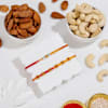 Auspicious Rakhi And Dry Fruits Combo Online