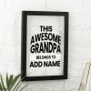Gift Awesome Grandpa Personalized Acrylic Frame