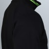 Buy AWG High Neck Zippered Cotton Jacket (Black+Green)