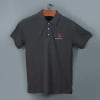 Shop AWG Solid Polo T-shirt for Men (Charcoal Grey)