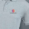 Buy AWG Solid Polo T-shirt for Men (Grey Melange)