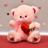 Baby Pink Soft Fur Teddy Bear with Heart Online
