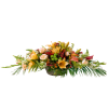 Basket for funeral in white and orange colours Online