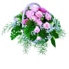 Basket of flowers, pink Online