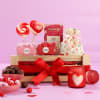 Basket Of Romantic Love And Sweet Treats Online