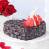 Gift Basket Weave Heart Chocolate Cake (Half Kg)