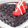 Shop Basket Weave Heart Chocolate Cake (Half Kg)