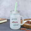 Gift Be Happy Personalized Frosted Glass Mason Jar