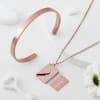 Be Mine - Personalized Envelope Pendant Chain With Cuff Bracelet Online