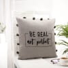 Be Real Not Perfect Personalized Velvet Cushion - Grey Online