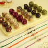 Beads Rakhi Set Of 5 With Gourmet Sweets Online