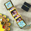 Beads Rakhi with Personalized Photo Pop-up Box Online