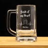 Gift Beats of My Heart Personalized Beer Mug