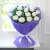 Beautiful Bunch of 15 White Roses Online