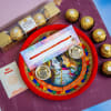 Beautiful Decorated Pujathali with Chocolates Hamper Online