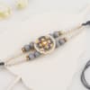 Buy Beautiful Grey Lotus Bhaiya Bhabhi Rakhi